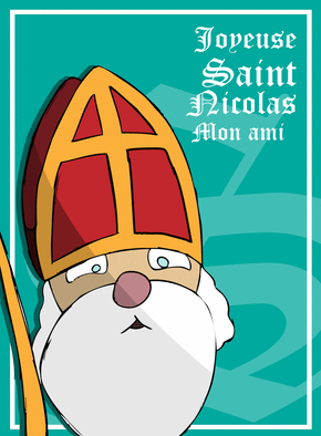 Carte Joyeuse Saint Nicolas mon ami Carte saint nicolas