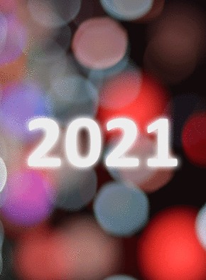 Carte Lumière de la nouvelle année 2021 Carte de voeux entreprise originale 2021