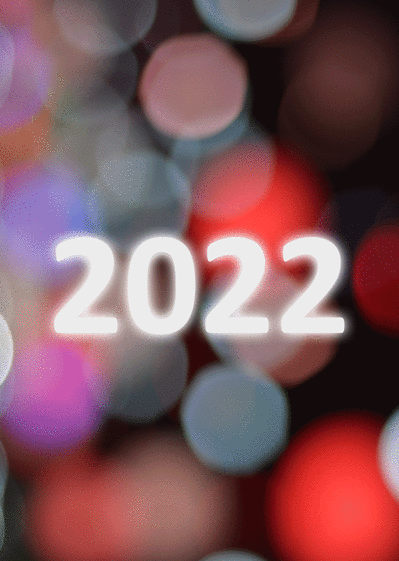 Carte Lumière de la nouvelle année 2022 Carte de voeux entreprise originale 2022