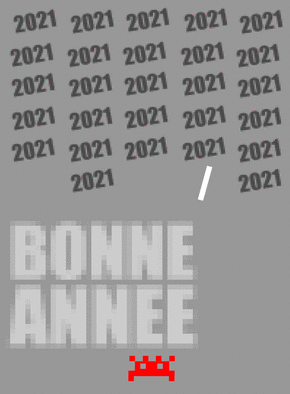 Carte Bonne année 2021 les geeks Carte de voeux 2021 pour geek