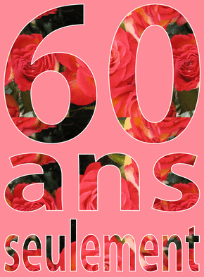 Carte 60 ans seulement avec des fleurs Carte anniversaire 60 ans