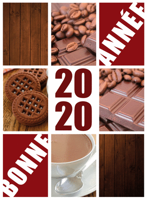 Bonne ann&eacute;e 2020 avec des carr&eacute;s gourmands