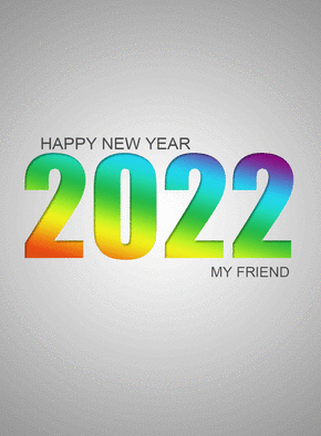 Carte Happy New Year 2022 my friend Carte bonne année 2022 en plusieurs langues