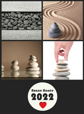 Carte Une bonne année 2022 zen et sereine Carte de voeux entreprise bâtiment 2022