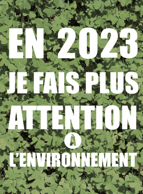 Carte Cette année je fais attention à l`environnement Carte de voeux bonne résolution 2022