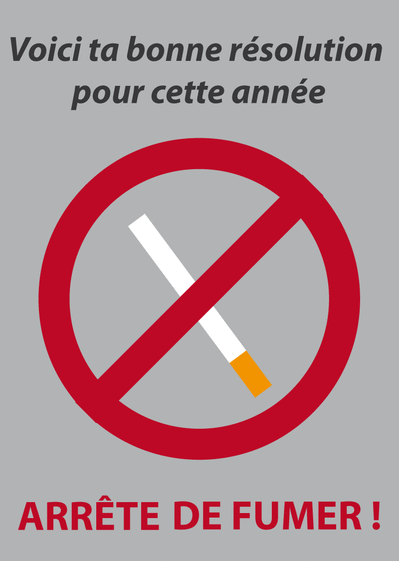 Carte Ta bonne résolution: ne plus fumer Carte de voeux bonne résolution 2022