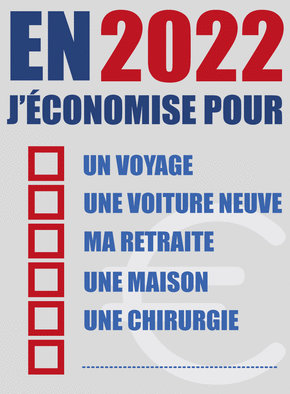Carte Cette année 2021 je fais des économies Carte de voeux bonne résolution 2021