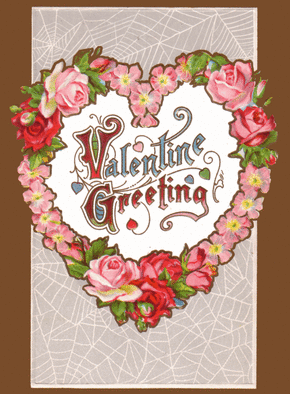 Carte Valentine Greeting ancienne Carte ancienne Saint Valentin