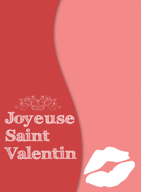 Carte Bisous joyeuse St Valentin Carte Saint Valentin personnalisée