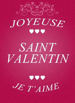 Carte Joyeuse St Valentin je t'aime Carte saint valentin