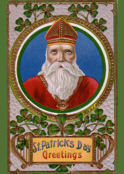 Carte Saint Patrick's Day Greeting Carte ancienne Saint Patrick