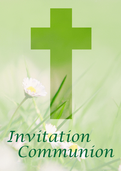 Carte Invitation 1ère communion verte Carte première communion