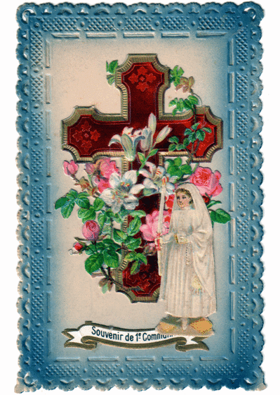 Carte Souvenir de 1ère communion Carte première communion