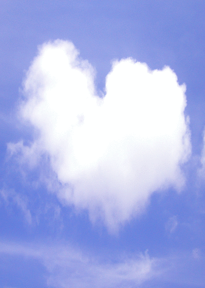 Carte Coeur de nuages Carte avec coeurs