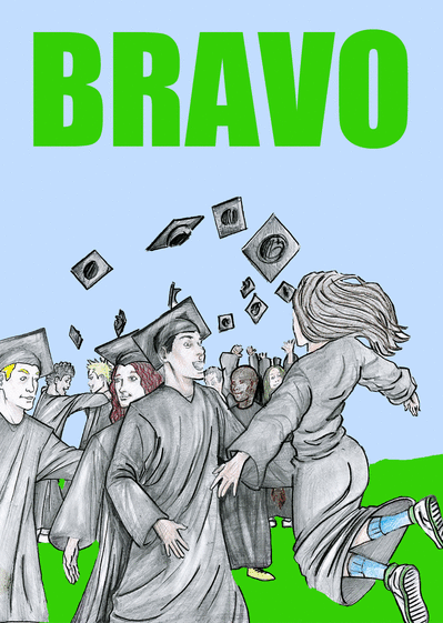 Carte Bravo les diplomés Carte d'examen réussi