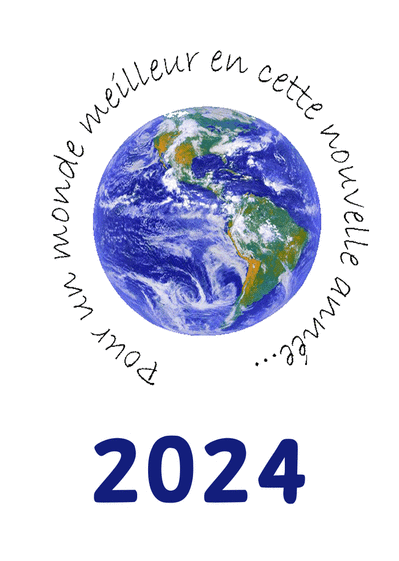Carte Pour un monde meilleur Carte de voeux 2022 et message de paix