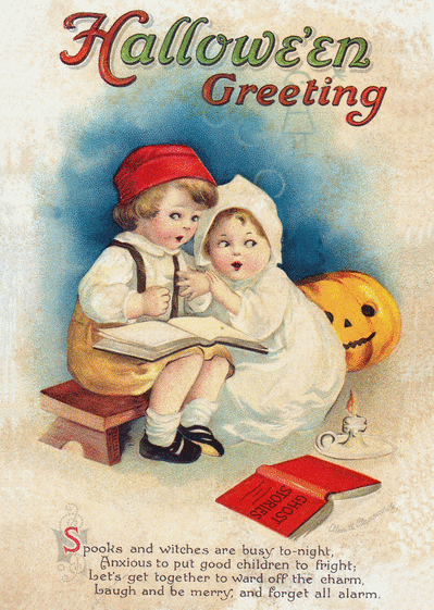 Carte Hallowe'en greeting Carte ancienne pour Halloween