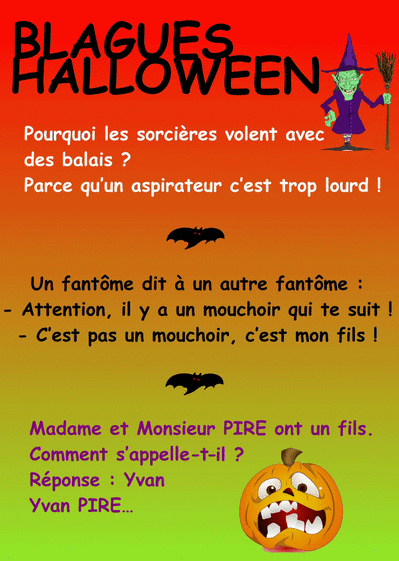 Carte Les blagues d'halloween Carte halloween