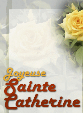 Carte Rose jaune Sainte Catherine Carte sainte Catherine