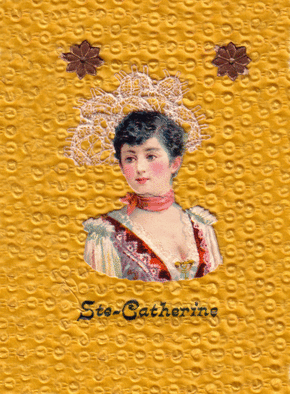 Carte Collage ancien de la Sainte Catherine Carte ancienne Sainte Catherine