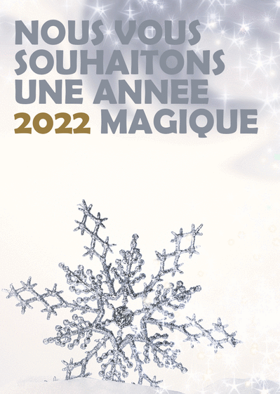 Carte Une nouvelle année 2022 magique Carte de voeux classique 2022
