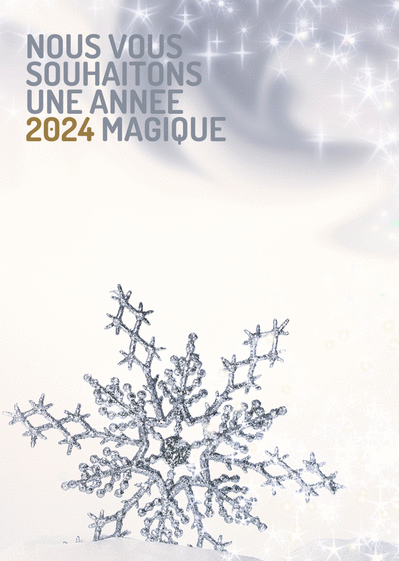 Carte Une nouvelle année 2024 magique Carte de voeux classique 2024