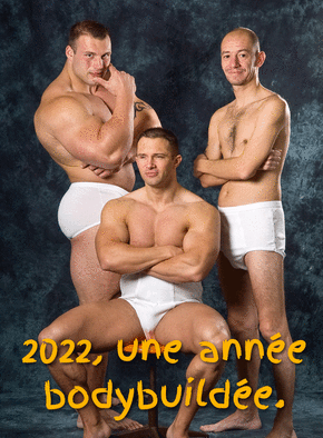 Carte Une année 2022 bodybuildée Carte de voeux humour 2022
