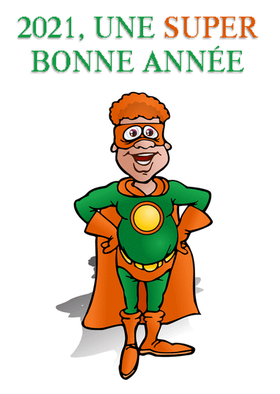 Carte Une super bonne année 2021 Carte de voeux humour 2021