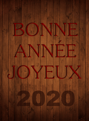 bonne ann&eacute;e 2020 dans le parquet