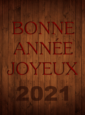 Carte Bonne année 2021 dans le parquet Carte de voeux 2021