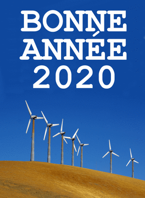 bonne ann&eacute;e 2020 &eacute;olienne