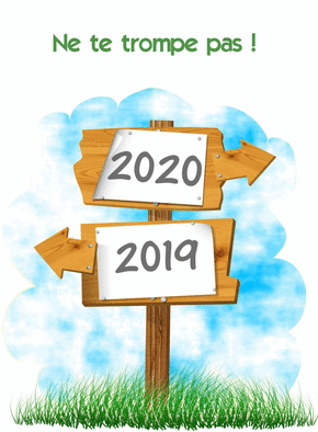 Carte Direction La Nouvelle Année 2020