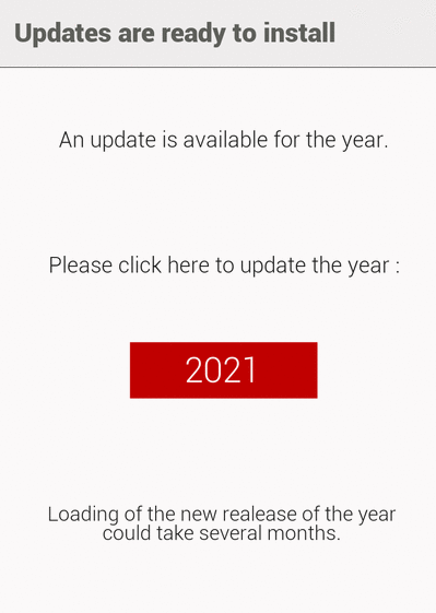 Carte Mise à jour de la nouvelle année 2021 Carte de voeux 2021 pour geek
