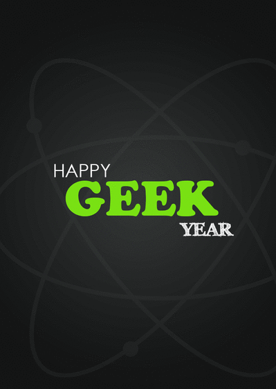 Carte Happy Geek Year Carte de voeux 2023 pour geek