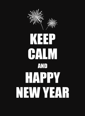 Carte Keep calm et Happy New Year Carte de voeux 2023 pour geek