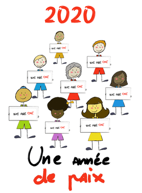 Une ann&eacute;e de paix we are one