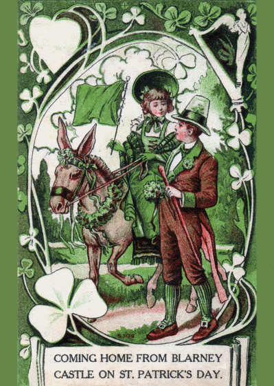 Carte Coming home on St Patrick's Day Carte ancienne Saint Patrick