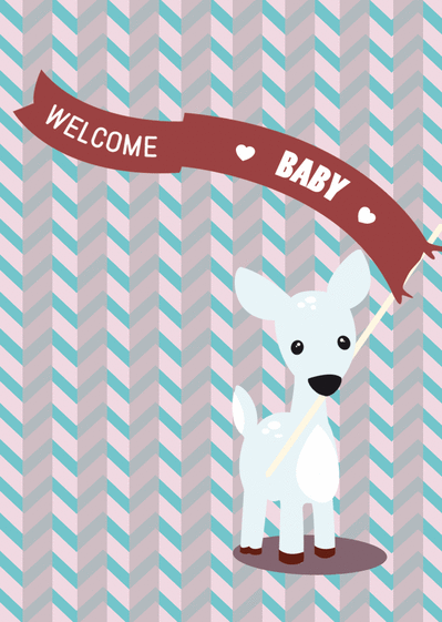Carte Welcome baby Carte de félicitations pour une naissance