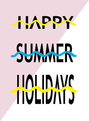 Carte Happy summer holidays vaguelettes Carte de vacances