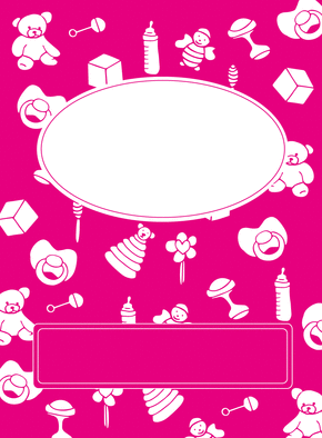 Carte Les jouets de bébé Faire-part naissance fille