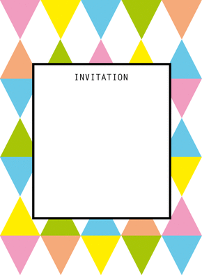 Carte Invitation multicolore personnalisable Invitation anniversaire personnalisee
