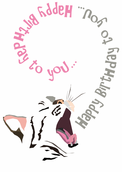 Carte Happy birthday to you petit chat Carte anniversaire animaux