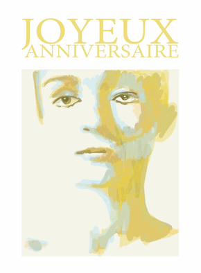 Carte Joyeux anniversaire magazine d'art Carte anniversaire couverture de magazine
