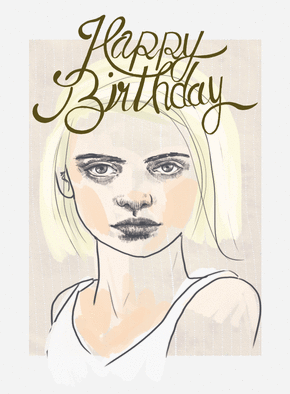 Carte Anniversaire jeune fille blonde Carte anniversaire 20 ans