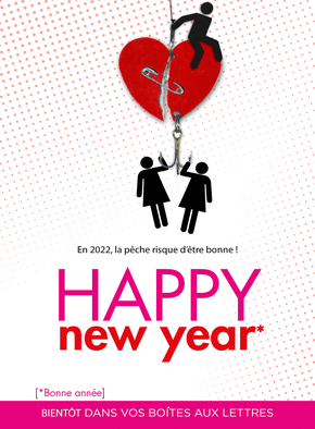 Carte Happy New Year 2022 à la Bridget Jones Carte de voeux 2022 affiche de film