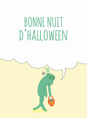 Carte Bonne nuit d'halloween Carte Halloween pour enfant