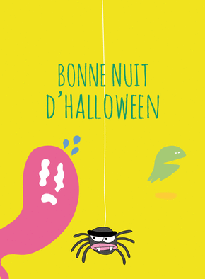 Carte La petite araignée d'halloween Carte Halloween pour enfant