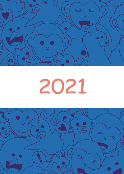 Carte Une nouvelle année 2021 joyeuse Carte de voeux entreprise originale 2021