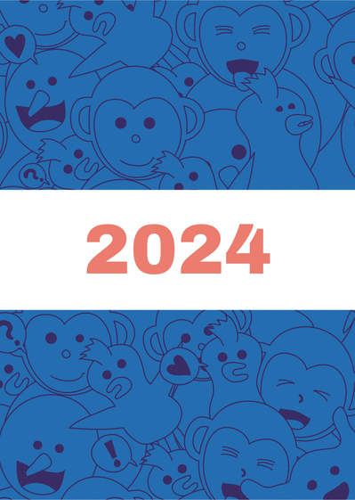 Carte Une nouvelle année 2024 joyeuse Carte de voeux entreprise originale 2024