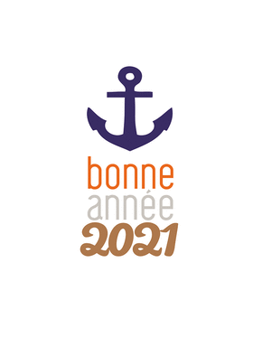 Carte Ancré dans la nouvelle année 2021 Carte de voeux entreprise humour 2021